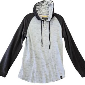 Free Planet Gray Lightweight Shirt Hoodie Sweatshirt Long Sleeve Mens Size M Top